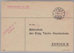 Schweiz Firmenfreistempel 1944-08-15 Aaraul #902 M.Vermerk - Affranchissements Mécaniques