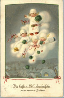 Pauli EBNER - Rare New Year Postcard - Used 1933 - Ebner, Pauli