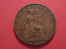 Grande-Bretagne - UK - Farthing 1906 Edward VII 6011 - B. 1 Farthing