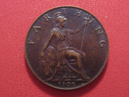 Grande-Bretagne - UK - Farthing 1908 Edward VII 6019 - B. 1 Farthing