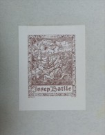 Ex-libris Espagne - Joseph BATTLE - Scène De Don Quichotte - Bookplates