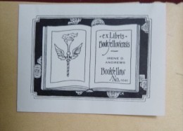 Ex-libris Irene D. ANDREWS - Marque BOOKFELLOW - Exlibris