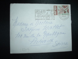 LETTRE TP EUROPA 0,30 OBL.MEC.15-9-1966 MONTE-CARLO + CENTENAIRE - Lettres & Documents