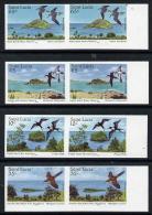 S. Lucia 1985, Natural Reserves, Birds, 4val IMPERFORATED In Pair - Marine Web-footed Birds