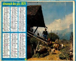 ALMANACH DES P.T.T 1979 (57)   -  Complet ** CLELLES EN TRIEVES (38) - NEVACHE (05) ** Calendrier * OBERTHUR * N° 19 - Grand Format : 1971-80