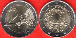 ESLOVAQUIA  /  SLOVAKIA     2€ Bimetálica  2.015  2015   "30 Years Of The E.U." Bandera De La U.E  SC/UNC   T-DL-11.707 - Slowakei