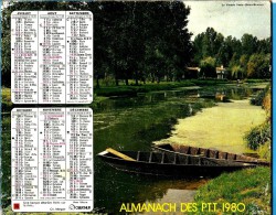 ALMANACH DES P.T.T 1980 (88)  - Complet * CHATEAU DE LA CAZE (48) - LA VENISE VERTE (79) * Calendrier * OBERTHUR * N° 76 - Grand Format : 1971-80