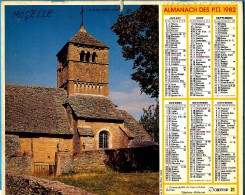 ALMANACH DES P.T.T 1982 (57)  - Complet * AMEUGNY (71) - L´ AUTOMNE* Calendrier * OBERTHUR * N° 21 - Grand Format : 1971-80