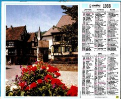 ALMANACH DES P.T.T 1988 (75)  - Complet * KAYSERSBERG(68)  - BEZ Et ESPARRON (30) - * Calendrier * OBERTHUR * N° 20 - Tamaño Grande : 1981-90