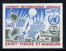S. Pierre Miquelon 1976, World Meteorological Day Proof In Issued Colours IMPERFORATED - Nuevos