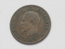 2 Centimes 1857 B Napoléon III Tête Nue  **** EN ACHAT IMMEDIAT **** - 2 Centimes