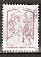 Timbre France Y&T N°4771 (07) Oblitéré. Marianne De Ciappa Et Kawena. 50g. Lilas-brun Clair. Cote : 1.05 € - 2013-2018 Marianne De Ciappa-Kawena