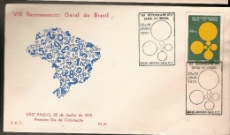 Brazil & FDC VIII General Census In Brazil, São Paulo 1970 (934) - FDC