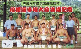 Télécarte  Japon * SUMO (731)  LUTTE  LUTTEURS WORSTELEN * JUDO * Kampf Wrestling *  LUCHA * PHONECARD JAPAN - Sport