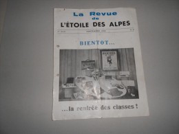 LA REVUE DE L ETOILE DES ALPES / SEPTEMBRE 1950 / 2° ANNEE - Alpes - Pays-de-Savoie