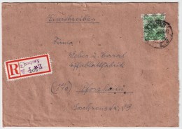 Bizone, 1948, EF, 84 Pfg. , Not - Reco-Zettel , #5554 - Storia Postale