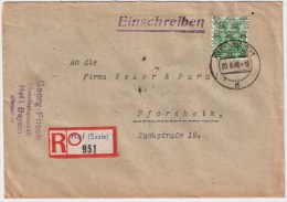 Bizone, 1948, EF, 84 Pfg. , Not - Reco-Zettel , #5555 - Cartas & Documentos