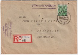 Bizone, 1948, EF, 84 Pfg. , Not - Reco-Zettel , #5555 - Covers & Documents