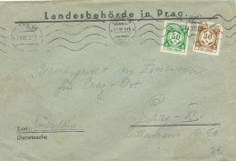 TCHECOSLOVAQUIE PROTECTORAT ALLEMAND - 1942 - ENVELOPPE De SERVICE Du LANDESBEHÖRDE De PRAGUE - Brieven En Documenten