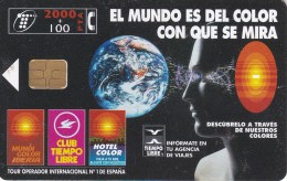 TARJETA DE ESPAÑA DE 2000 PESETAS DEL GLOBO TERRAQUEO (TIEMPO LIBRE) - Sterrenkunde