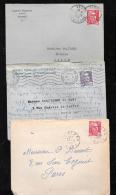 Lot De 15 Lettres Affranchies Avec Type Gandon - Qaa14 - 1945-54 Maríanne De Gandon