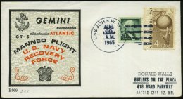 U.S.A. 1965 (29.8.) 1K-BPA (Killer): USS JOHN W. WEEKS = Bergungsschiff US.-Navy , Color-Inl.-SU.: GEMINI GT-5... - Other & Unclassified