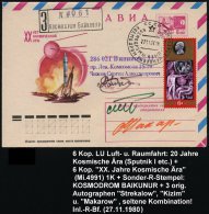 UdSSR 1980 (29.7.) 6 Kop. LU Luft- U. Raumfahrt, Lilarot: XX. Raumfahrt-Jubiläum = Sputnik I Etc. +... - Other & Unclassified