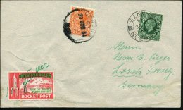 GROSSBRITANNIEN 1934 (19.12.) Zucker-Postrakete "Isle Of Wight", 2K: LYMINGTON Auf 1/2 P. George V. + Nachfrankatur... - Other & Unclassified