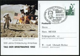 7032 SINDELFINGEN 1/ ..Wernher V.Braun 1912-1977.. 1992 (25.10.) SSt = Kopfbild V. Braun, Raketen-Pionier,... - Other & Unclassified