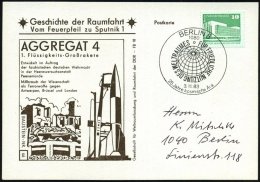 1080 BERLIN 8/ FÜR FRIEDL.NUTZUNG DES WELTRAUMES 1983 (3.11.) SSt (Globus) Auf Sonder-Kt.: AGGREGAT 4 = V 2 - Other & Unclassified