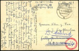 NIEBÜLL (SCHLESW.)/ A 1944 (4.5.) 2K Auf Feldpost-Ak. An Feldpost-Nr. M 03184 = Kommando 24. U-Boot-Flottille... - Other & Unclassified