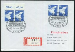 2300 KIEL 1/ Hellinge Der Germaniawerft.. 1988 (27.2.) SSt = Histor. Werfthallen Der Krupp-Germania-Werft =... - Other & Unclassified