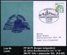 2800 BREMEN 1/ Stapellauf Fregatte "Niedersachsen" 1980 (9.6.) SSt = Fregatte "Niedersachsen" A. Oben  G E Z ä... - Other & Unclassified