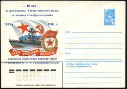 UdSSR 1979 4 Kop. U Staatswappen, Blau: Ruhm Den Sowjet. Matrosen! = Raketen-Schnellboot + Jubiläums-Zudruck... - Other & Unclassified