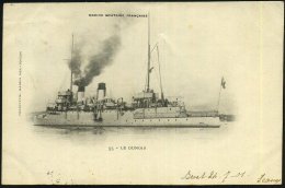 FRANKREICH 1901/14 2 Verschiedene S/w.-Foto-Ak.: Torpedoboots-Zerstörer "Le Dunois" (Aviso-torpilleur,... - Other & Unclassified