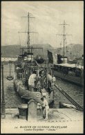 FRANKREICH 1910 (ca.) 2 Verschiedene S/w.-Foto-Ak.: Torpedoboots-Zerstörer "Hache" U. "Hussard" , Je Ungebr. - Other & Unclassified