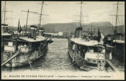 FRANKREICH 1904/10 5 Verschiedene S/w.-Foto-Ak.: Torpedoboot-Zerstörer "Fantassin", "Fleurus", "Fourche",... - Other & Unclassified