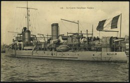 FRANKREICH 1910 (ca.) 2 Verschiedene S/w.-Foto-Ak.: Torpedoboots-Zerstörer "Fanfare" , Je Ungebr., 2 Belege - Other & Unclassified