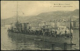 FRANKREICH 1910 (ca.) 2 Verschiedene S/w.-Foto-Ak.: Torpedoboots-Zerstörer "Chasseur" (1909-27) , Je Ungebr.... - Other & Unclassified