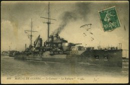 FRANKREICH 1911/23 6 Verschiedene S/w.-Foto-Ak.: Schlachtschiff "La Bretagne" (Dreadnought 1913-1952 ?) , 4x Gebr.,... - Other & Unclassified