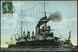 FRANKREICH 1908/10 7 Verschiedene Foto-Ak.: Schlachtschiff "Hoche" (1890-1908) , Teils Gebr., Teils Ungebr. (1x... - Other & Unclassified
