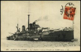FRANKREICH 1913/25 11 Verschiedene S/w.-Foto-Ak.: Schwerer Kreuzer "Courbet" (II) Dreadnought (1913-44)... - Other & Unclassified