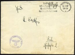 STETTIN 1/ A/ Lutschutz/ Ist Nationale Pflicht.. 1940 (13.3.) MWSt + Viol. 1K-HdN: Feldpostnr. 30929 =... - Other & Unclassified