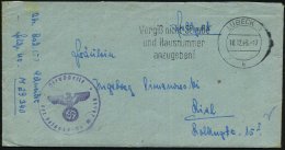 LÜBECK 1/ B/ Vergiß Nicht Straße/ U.Hausnummer.. 1943 (18.12.) MWSt + Viol. 1K-HdN: Feldpostnr. M... - Other & Unclassified