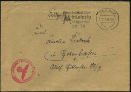 KIEL 1/ V/ Reichsmesse/ In Leipzig/ Frühjahr.. 1941 (17.2.) MWSt + Roter 1K-HdN: Feldpostnr. 17684 =... - Other & Unclassified