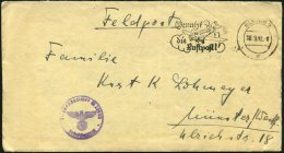 ELBING 2/ F/ Benutzt/ Die/ Luftpost! 1942 (18.9.) MWSt (Junkers G-31) + Viol. 1K-HdN: Feldpostnr. M 20698 =... - Other & Unclassified