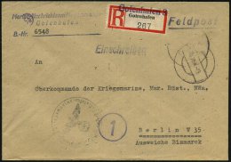 Gotenhafen 1944 (15.11.) Stummer 1K-Steg = Tarnstempel Gotenhafen + Provis. RZ: Gotenhafen 3 (auf RZ: Gotenhafen) +... - Other & Unclassified