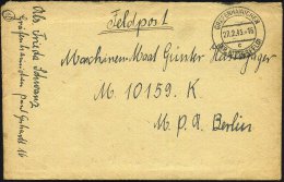 GRÄFENHAINICHEN/ C/ (KR.BITTERFELD) 1945 (27.2.) 2K Auf Spätem Feldpost-Bf. An Fp.-Nr. M 10159 K, M.P.A.... - Other & Unclassified