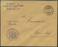 OSTSWINE/ *** 1933 (7.6.) 1K-Gitter + Viol. 1K-HdN: Kommando D. 1. Schnellbootfalbflottille Noch Alter Weimarer... - Other & Unclassified