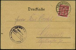 WILHELMSHAVEN/ **k 1921 (4.2.) 1K-Steg A. EF 10 Pf. Dienst + Viol. 1K-HdN: Kaiserliche... - Other & Unclassified